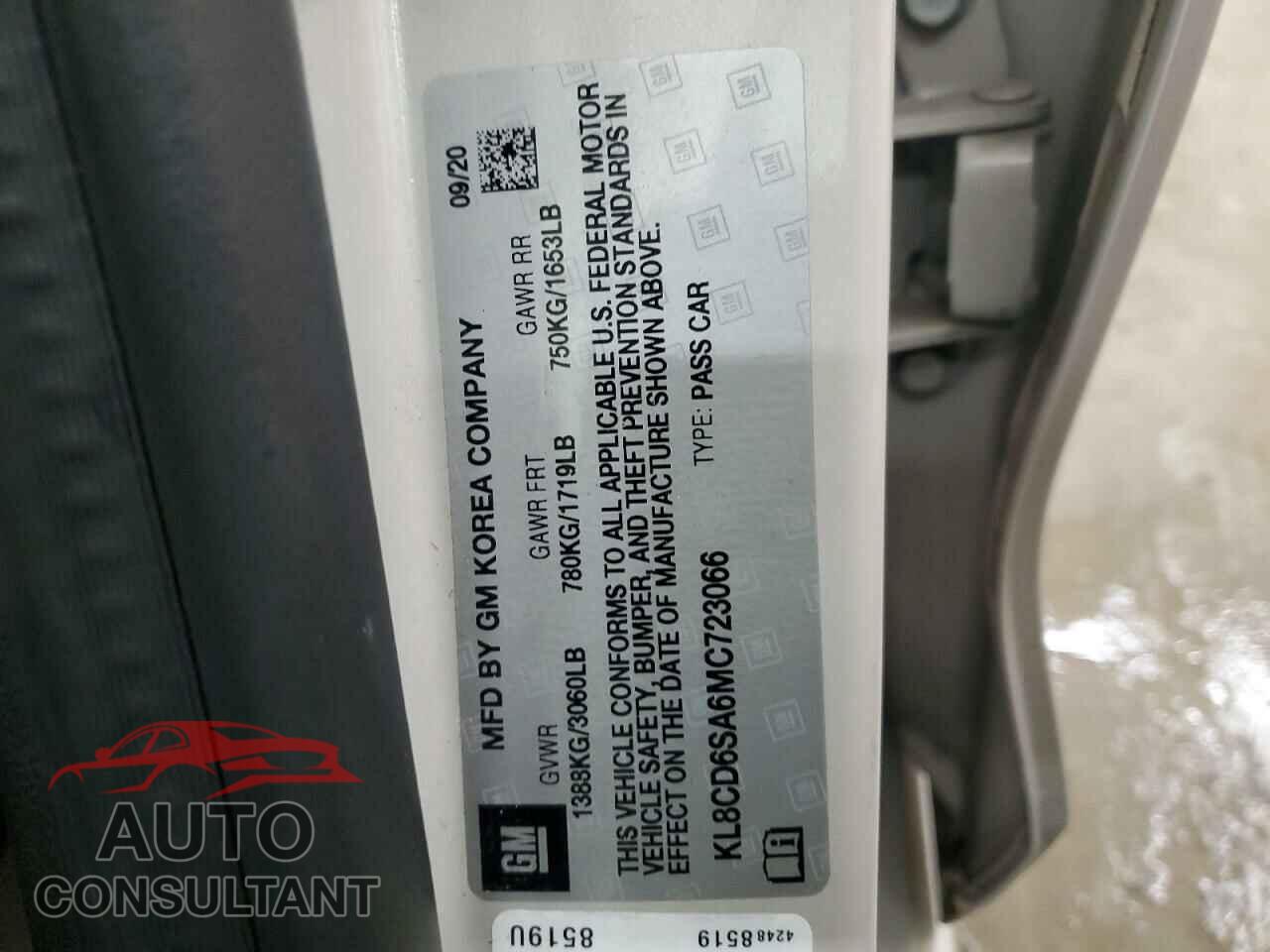 CHEVROLET SPARK 2021 - KL8CD6SA6MC723066