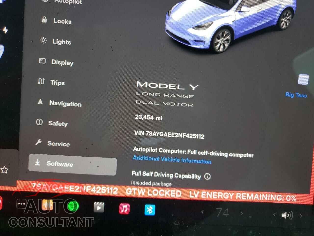 TESLA MODEL Y 2022 - 7SAYGAEE2NF425112