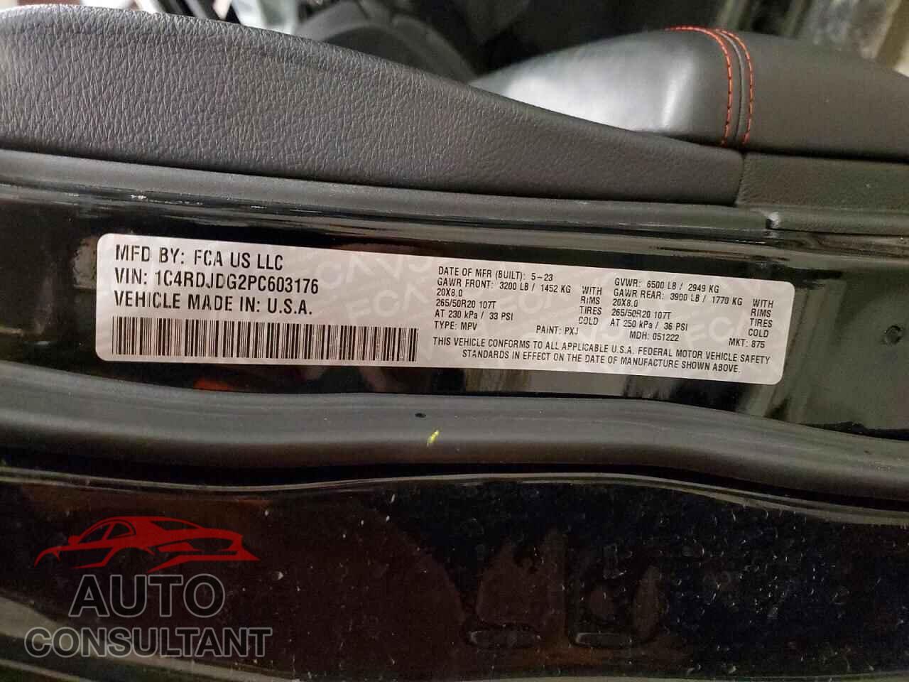 DODGE DURANGO 2023 - 1C4RDJDG2PC603176