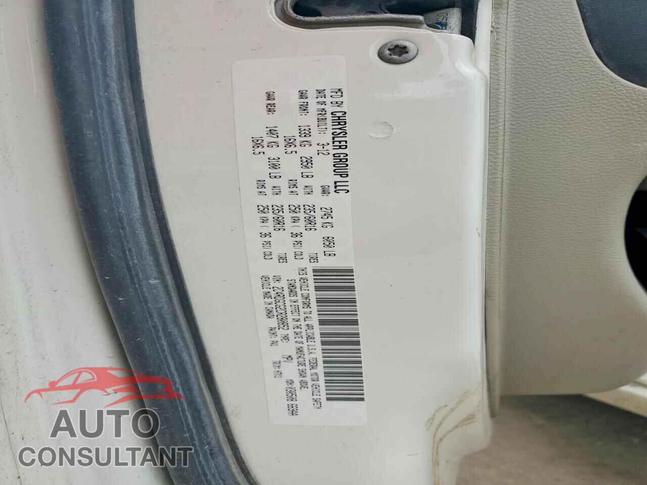 DODGE CARAVAN 2012 - 2C4RDGCG2CR280852
