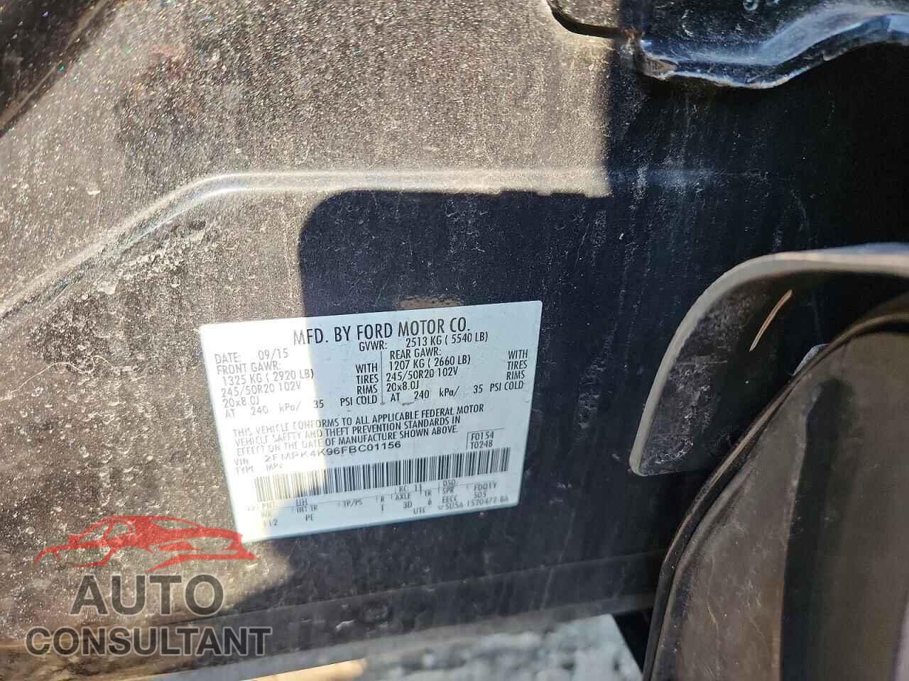 FORD EDGE 2015 - 2FMPK4K96FBC01156