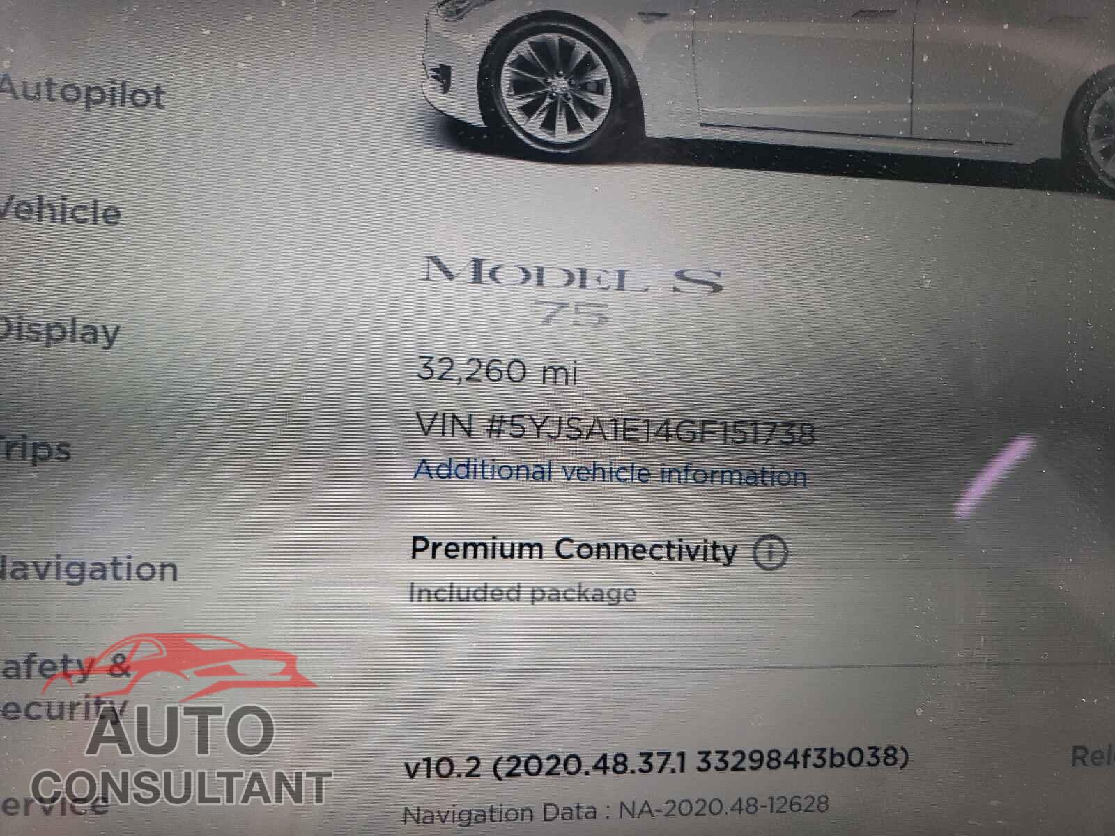 TESLA MODEL S 2016 - 5YJSA1E14GF151738