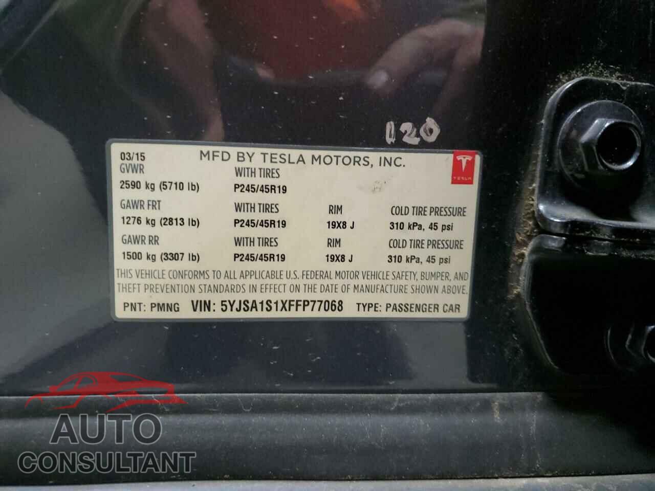 TESLA MODEL S 2015 - 5YJSA1S1XFFP77068