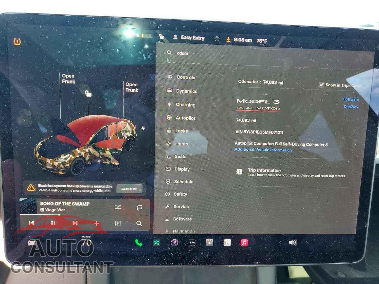 TESLA MODEL 3 2021 - 5YJ3E1EC5MF071211