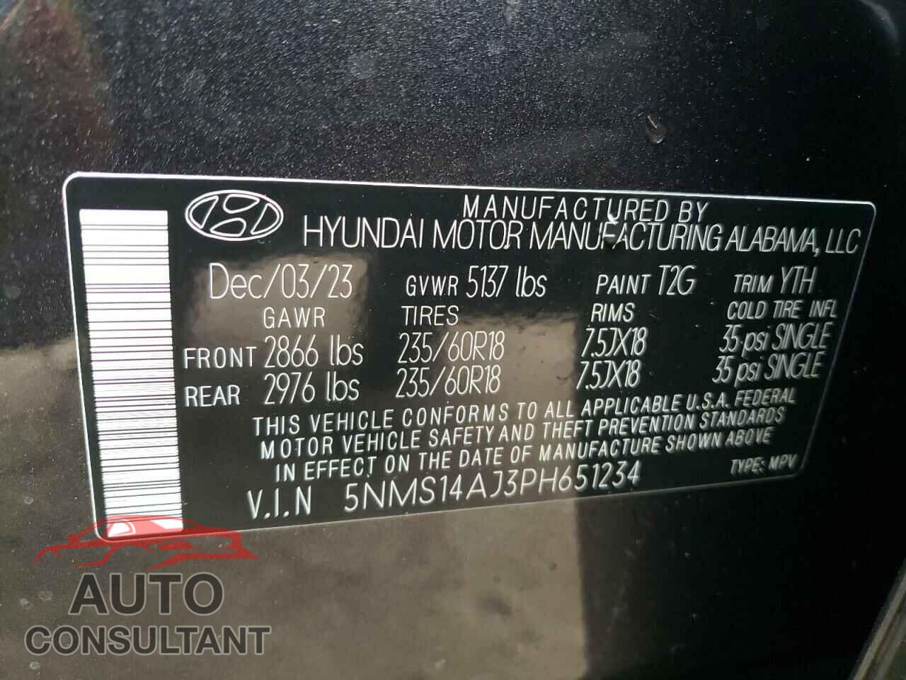 HYUNDAI SANTA FE 2023 - 5NMS14AJ3PH651234