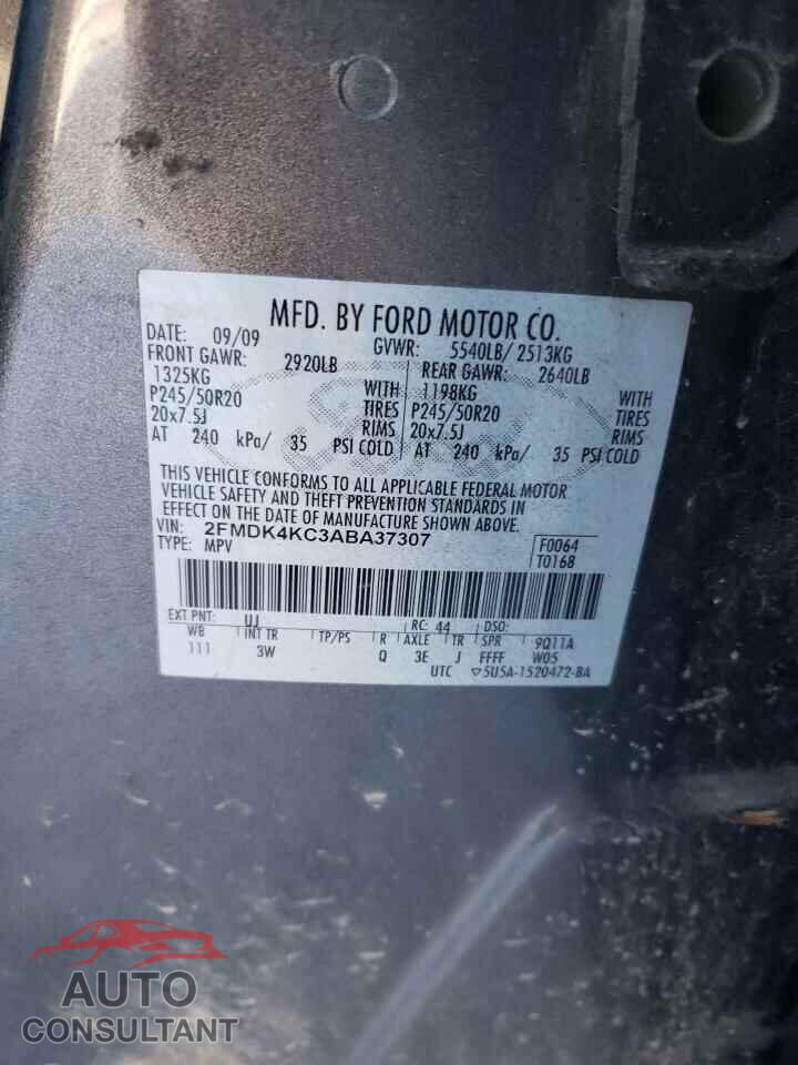 FORD EDGE 2010 - 2FMDK4KC3ABA37307