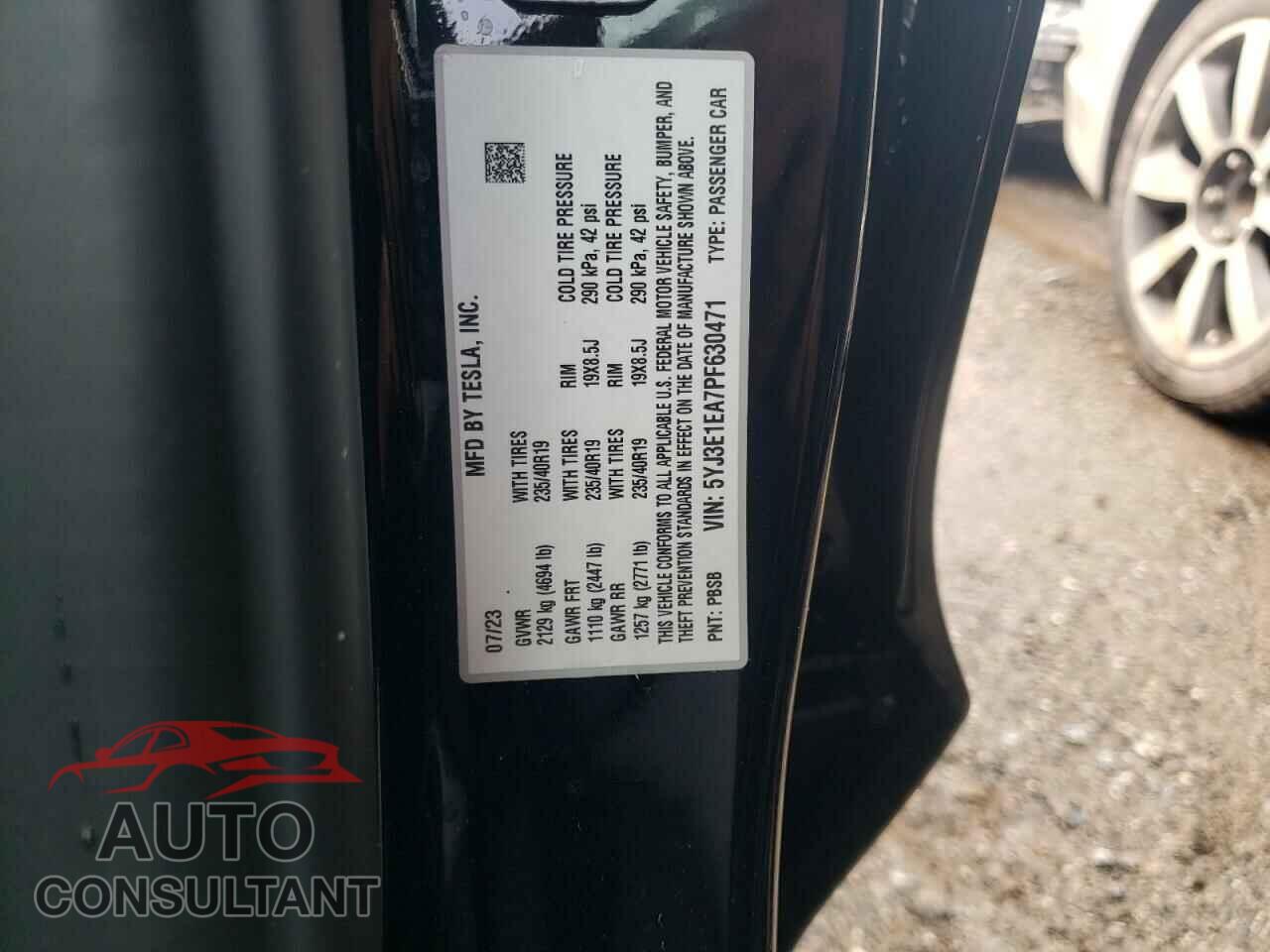 TESLA MODEL 3 2023 - 5YJ3E1EA7PF630471
