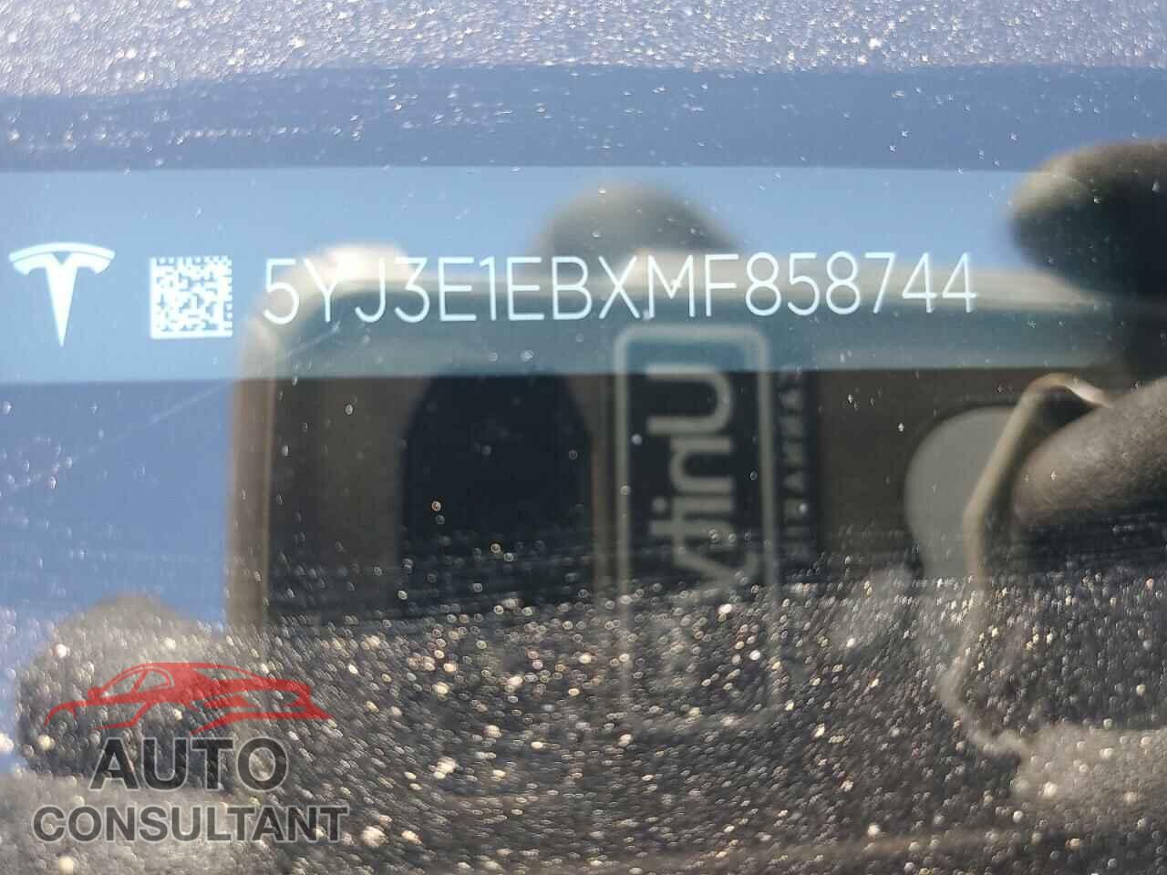 TESLA MODEL 3 2021 - 5YJ3E1EBXMF858744
