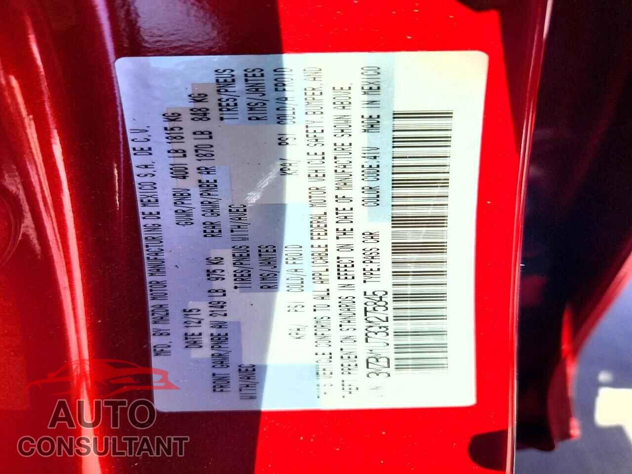 MAZDA 3 2016 - 3MZBM1U73GM275845