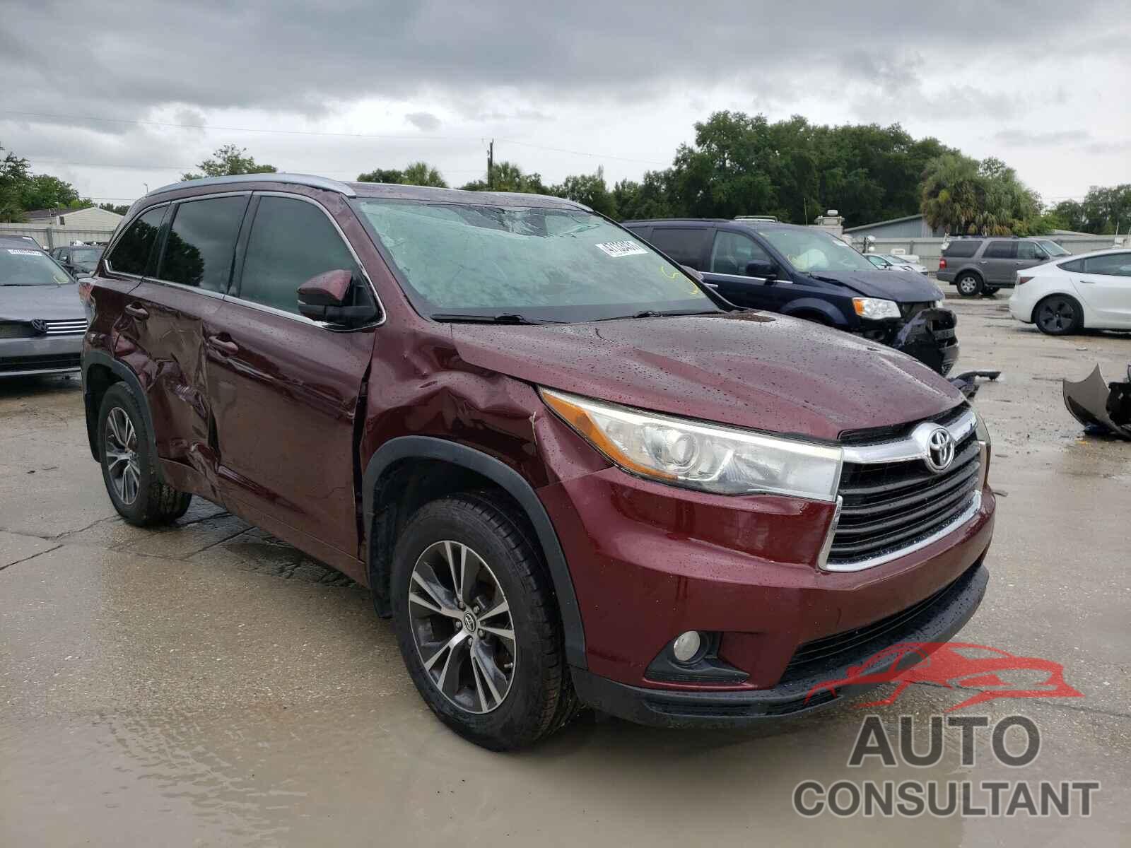 TOYOTA HIGHLANDER 2016 - 5TDJKRFH0GS228586