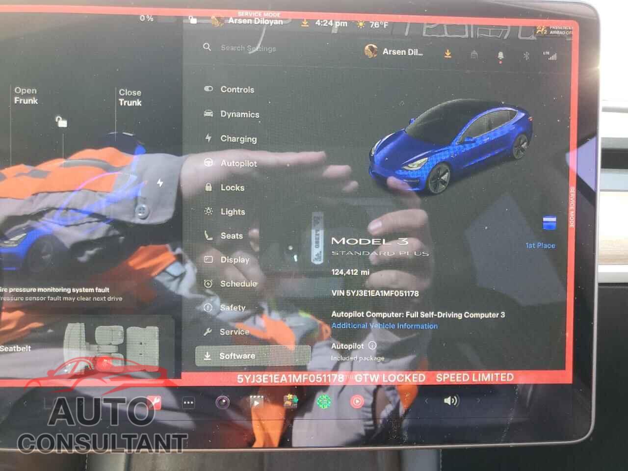 TESLA MODEL 3 2021 - 5YJ3E1EA1MF051178