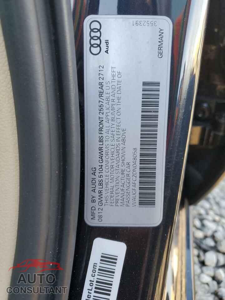 AUDI A6 2013 - WAUGFAFC2DN048058