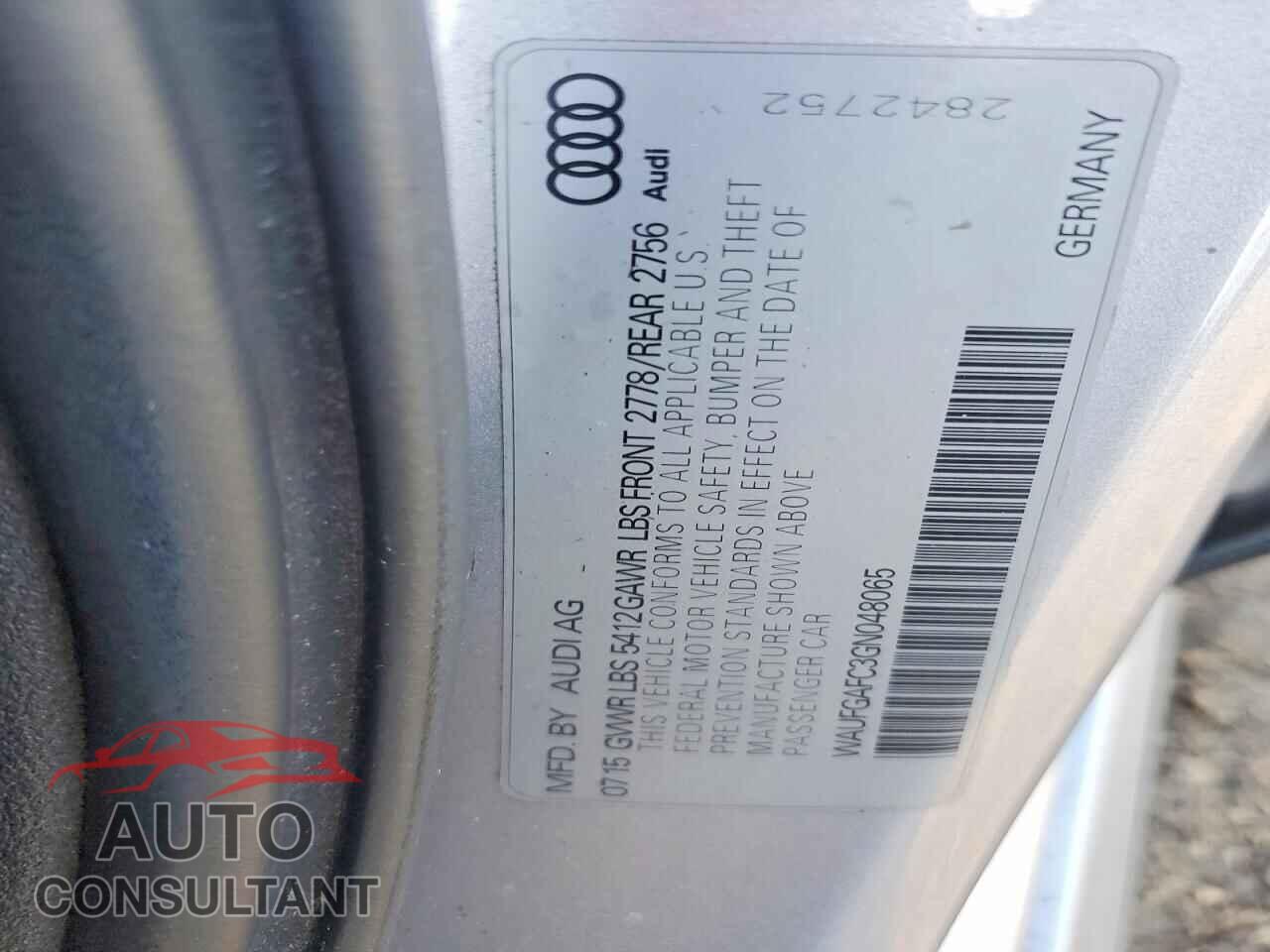 AUDI A6 2016 - WAUFGAFC3GN048065