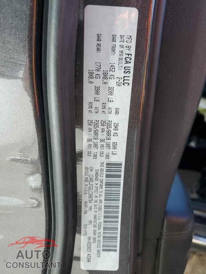 DODGE DURANGO 2020 - 1C4RDJFG2LC308764