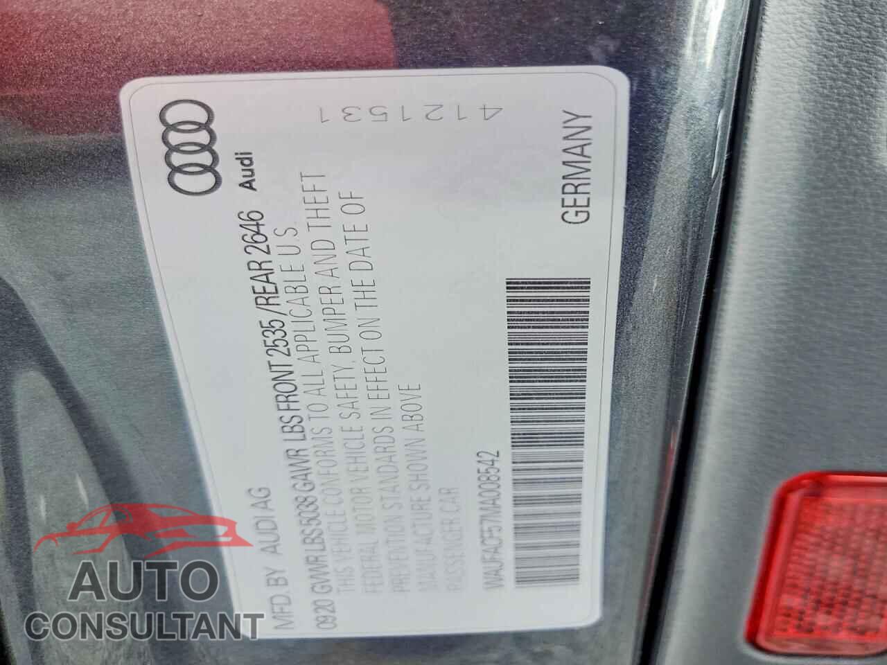 AUDI A5 2021 - WAUFACF57MA008542