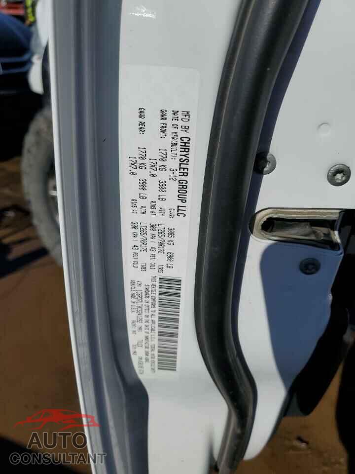DODGE RAM 1500 2012 - 1C6RD7LT0CS241292