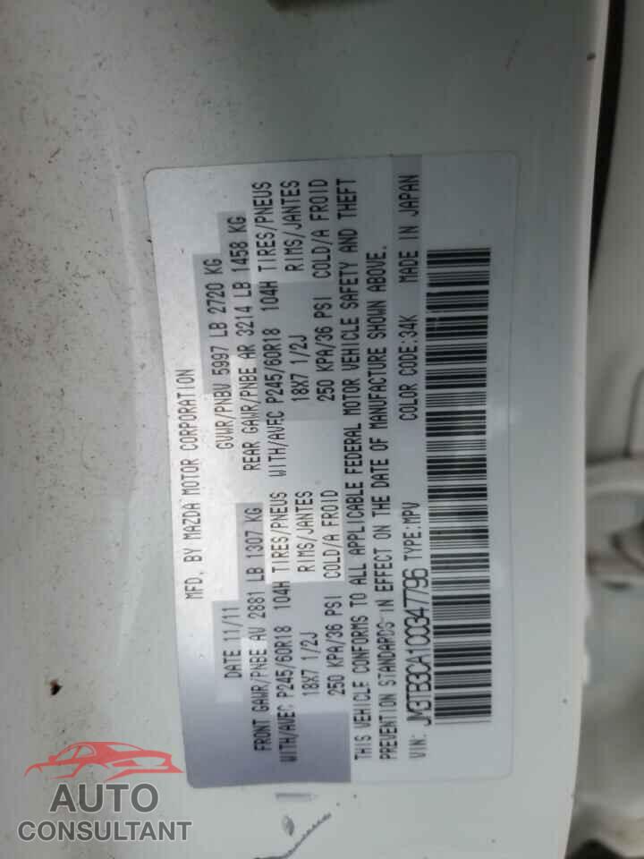 MAZDA CX-9 2012 - JM3TB3CA1C0347796