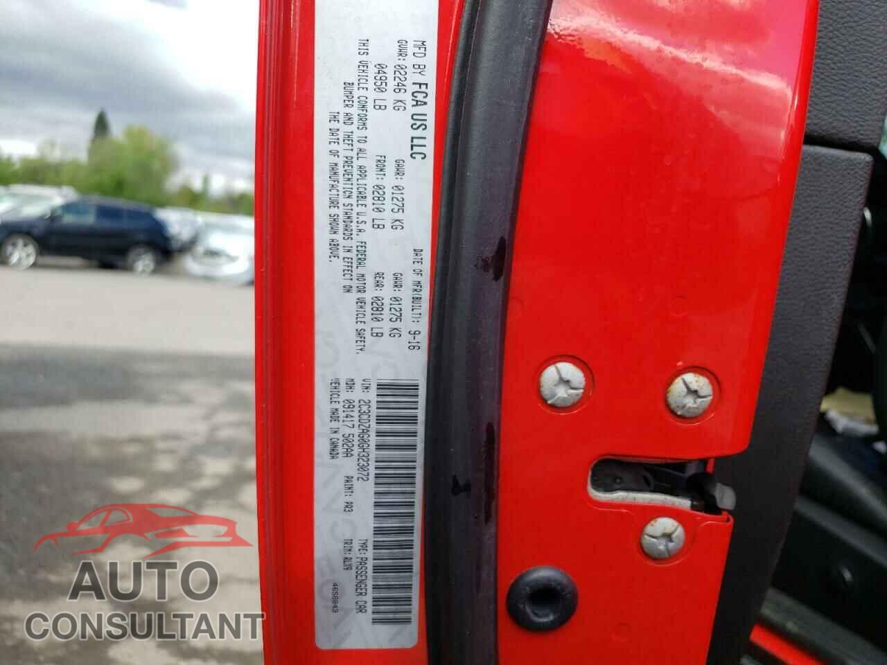 DODGE CHALLENGER 2016 - 2C3CDZAG0GH323072