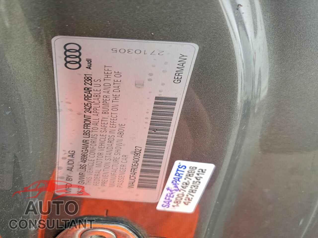 AUDI A5 2014 - WAUCFAFR0EA009027