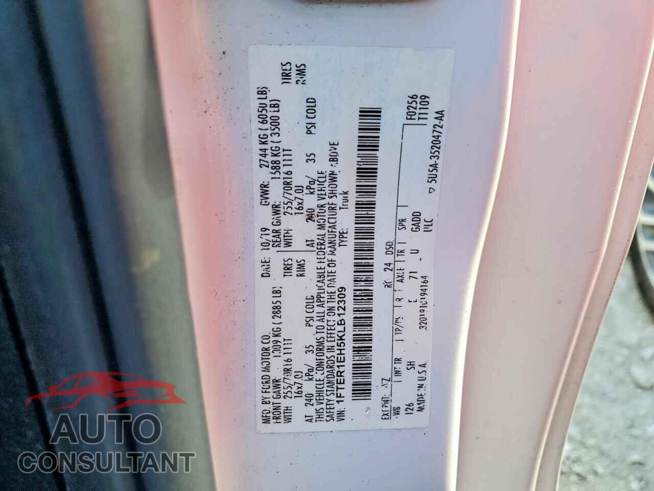 FORD RANGER 2019 - 1FTER1EH5KLB12309