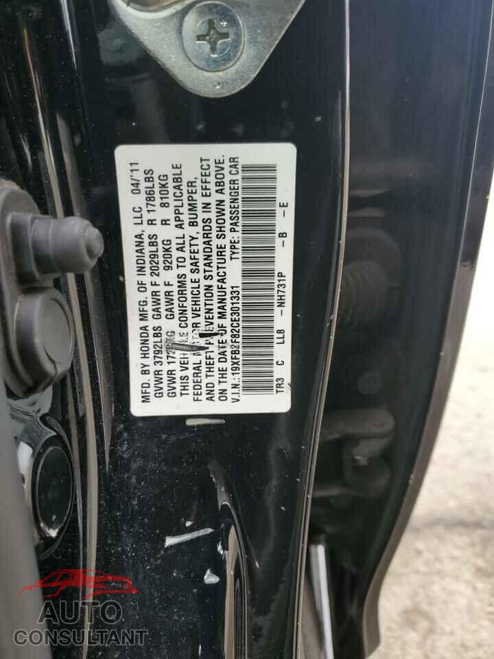 HONDA CIVIC 2012 - 19XFB2F82CE301331