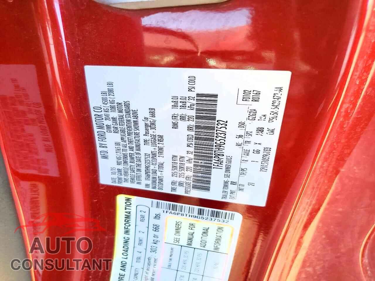 FORD MUSTANG 2016 - 1FA6P8TH9G5237532