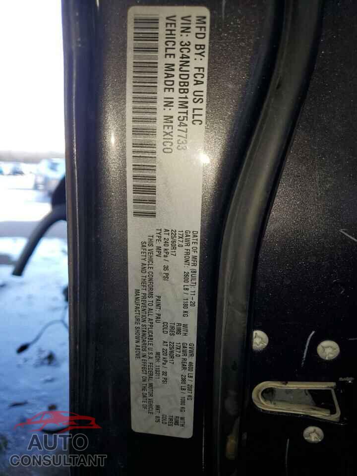 JEEP COMPASS 2021 - 3C4NJDBB1MT547733