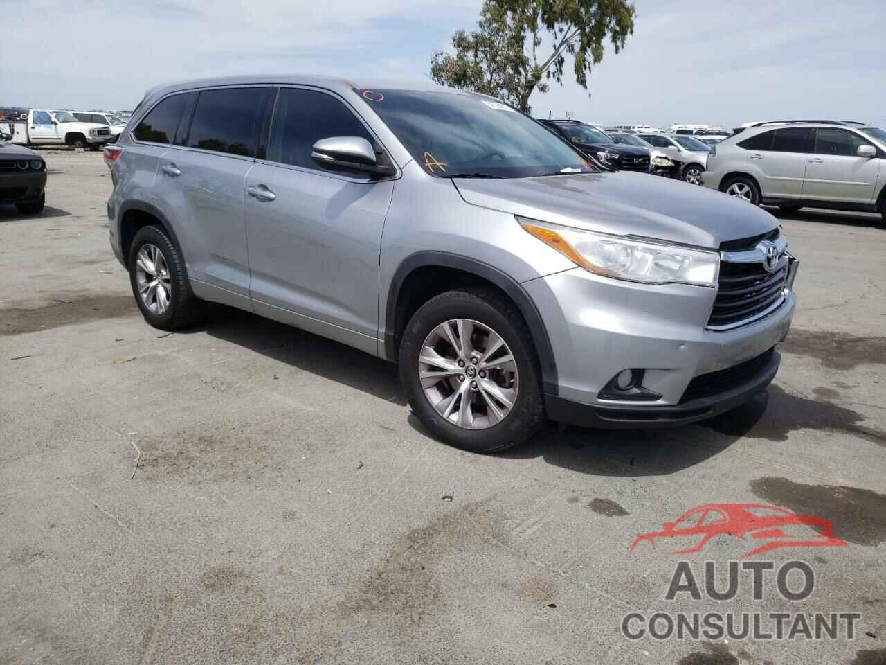 TOYOTA HIGHLANDER 2016 - 5TDZKRFH3GS144992