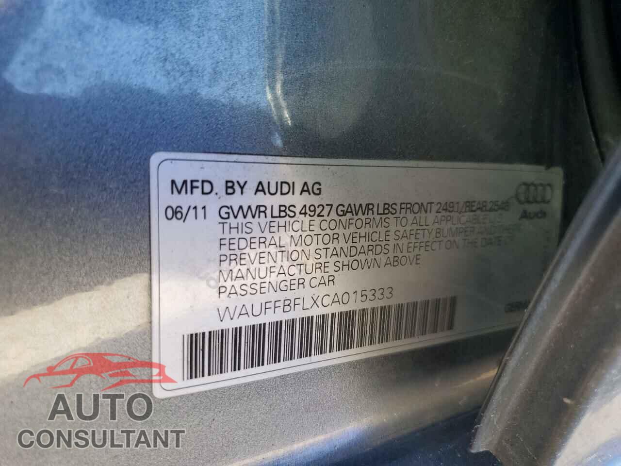 AUDI A4 2012 - WAUFFBFLXCA015333
