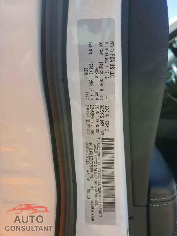 DODGE DURANGO 2017 - 1C4RDHEG6HC680609