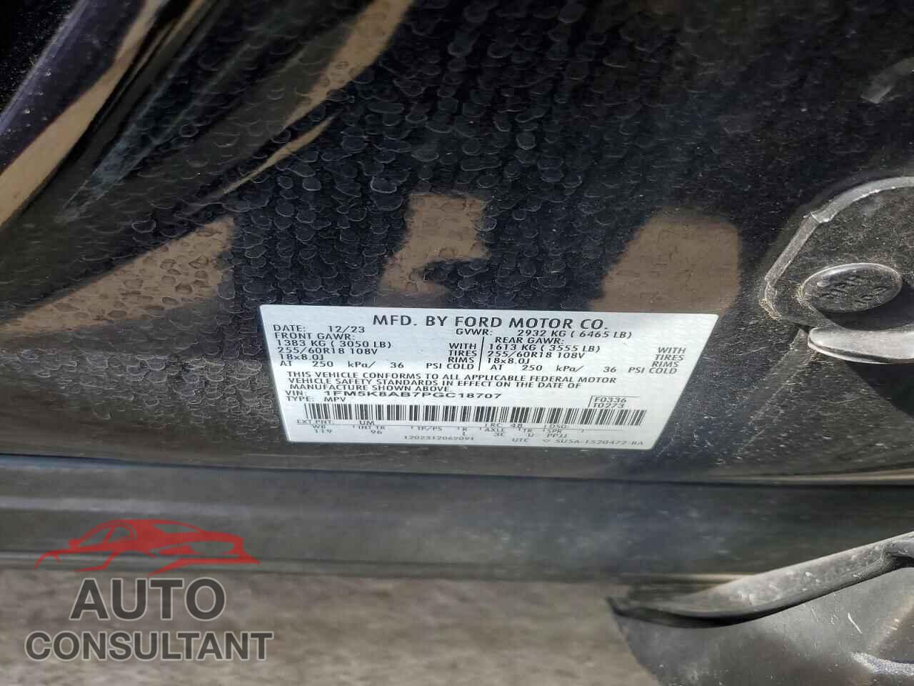 FORD EXPLORER 2023 - 1FM5K8AB7PGC18707