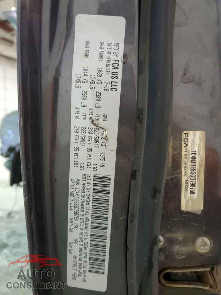JEEP COMPASS 2016 - 1C4NJDEB3GD798758
