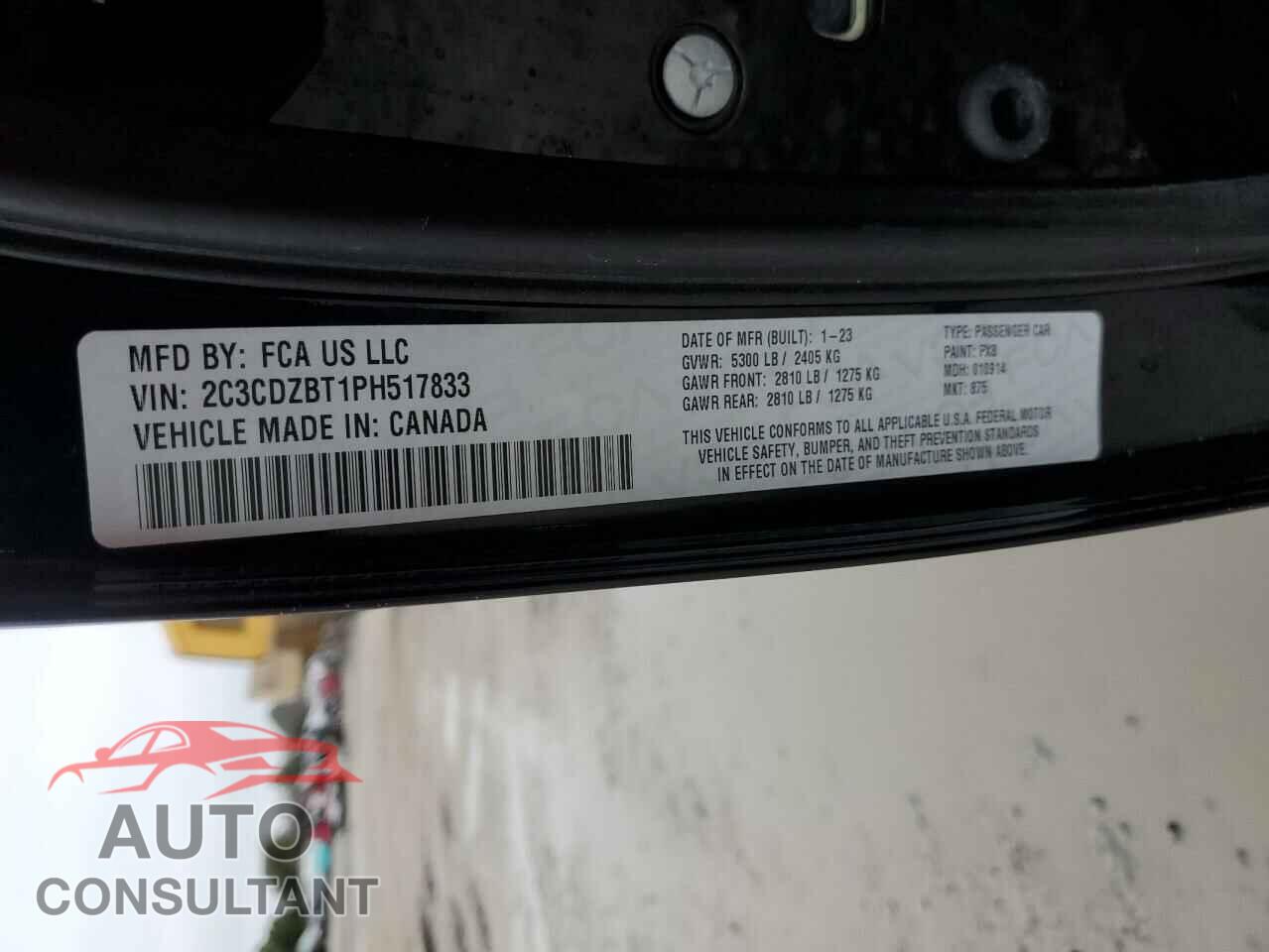 DODGE CHALLENGER 2023 - 2C3CDZBT1PH517833