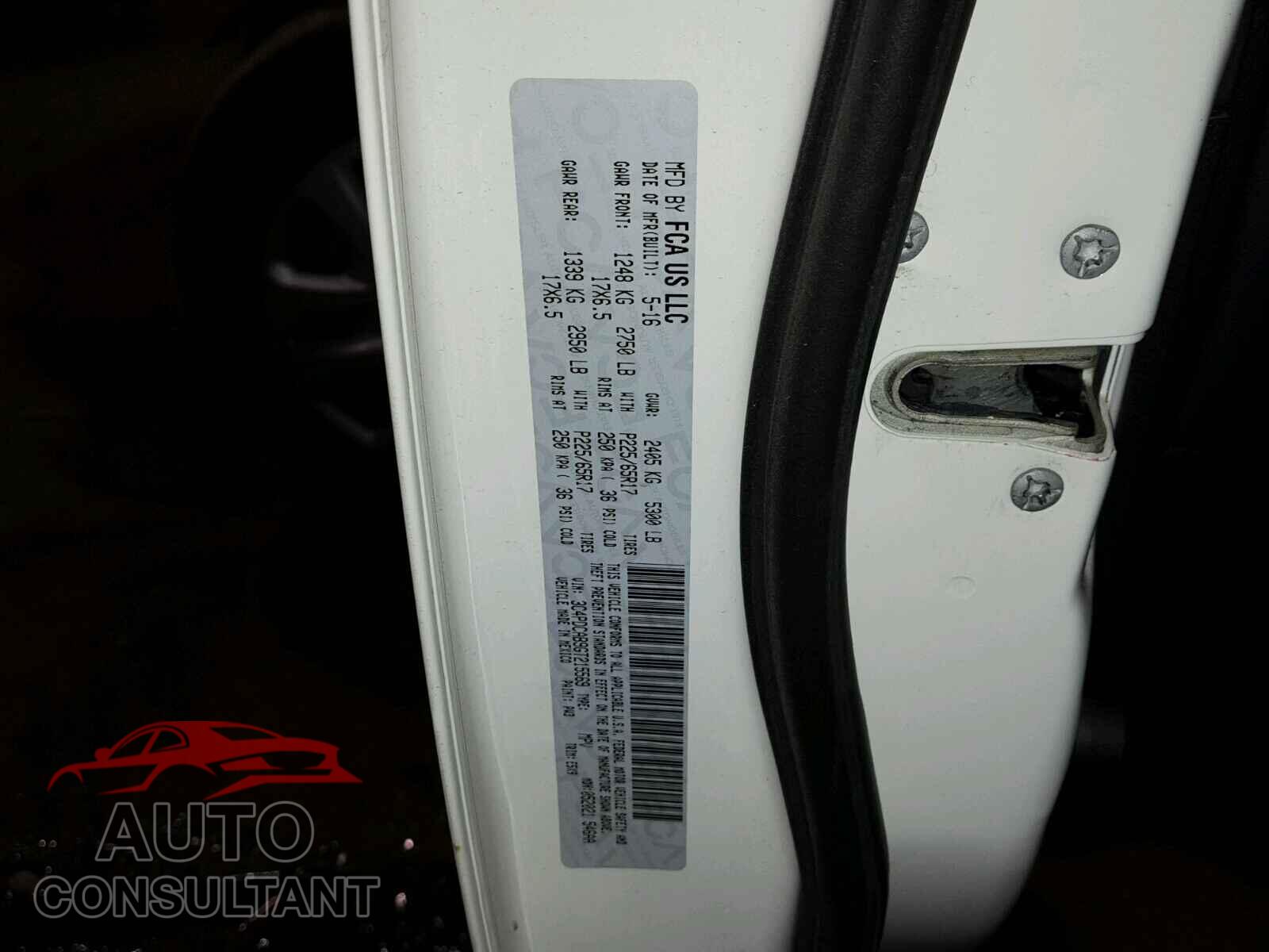 DODGE JOURNEY SE 2016 - 3C4PDCAB9GT215569