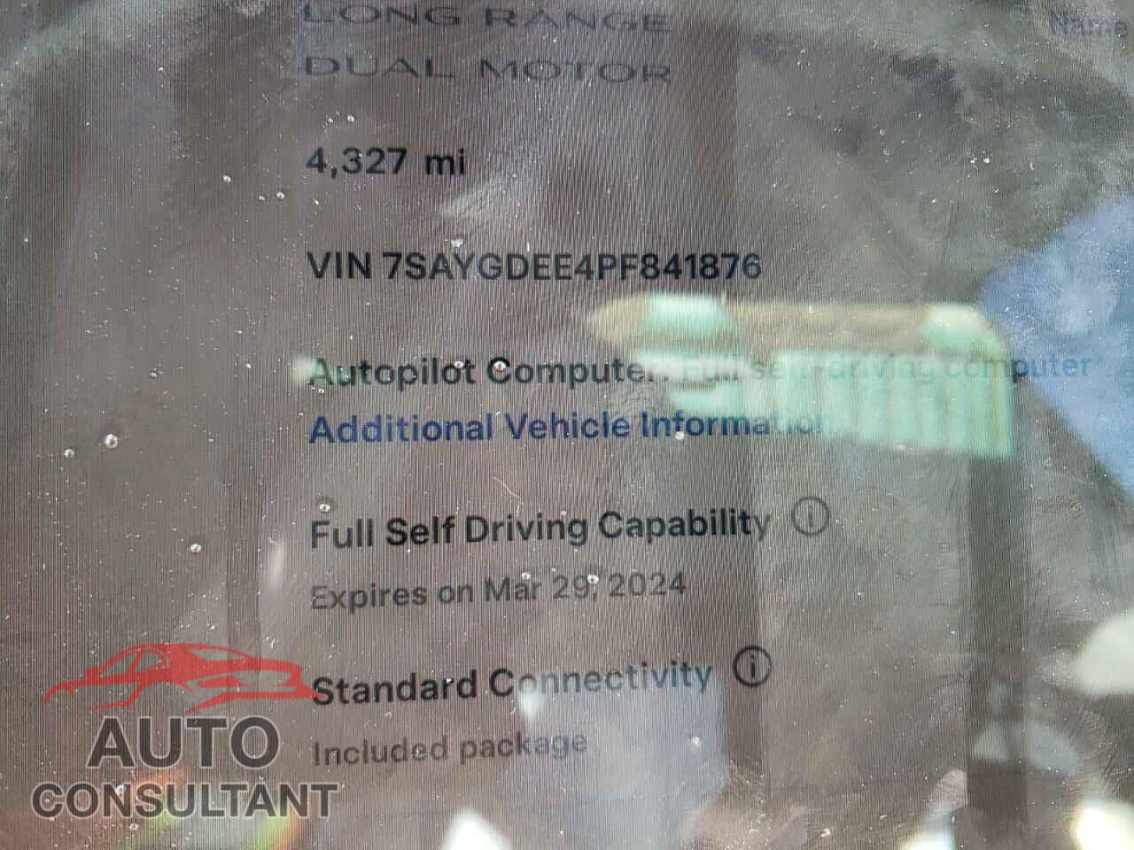 TESLA MODEL Y 2023 - 7SAYGDEE4PF841876