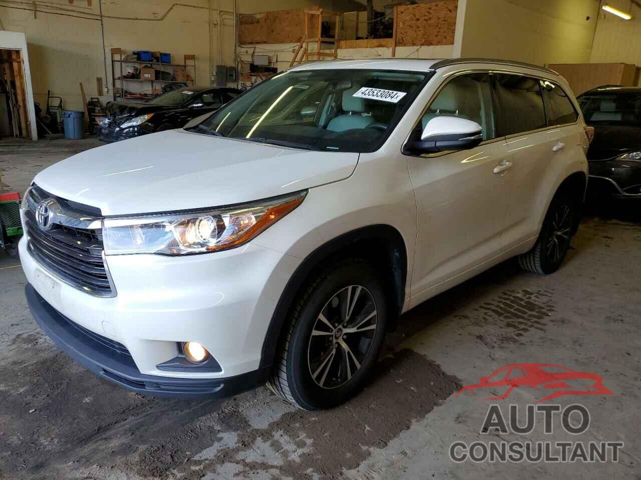 TOYOTA HIGHLANDER 2016 - 5TDJKRFH1GS249267