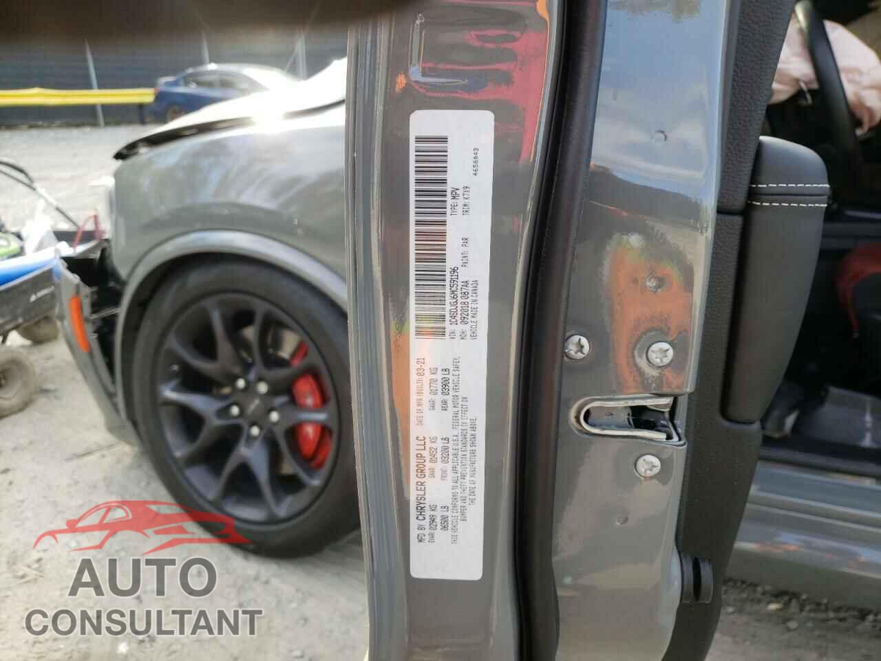 DODGE DURANGO 2021 - 1C4SDJGJ1MC574404