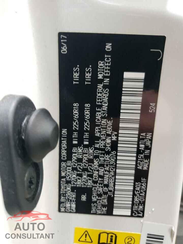 LEXUS NX 2017 - JTJBARBZ9H2139076