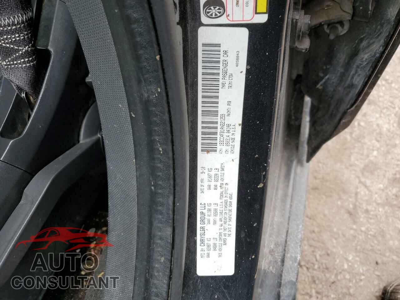 DODGE AVENGER 2010 - 1B3CC4FB1AN221259
