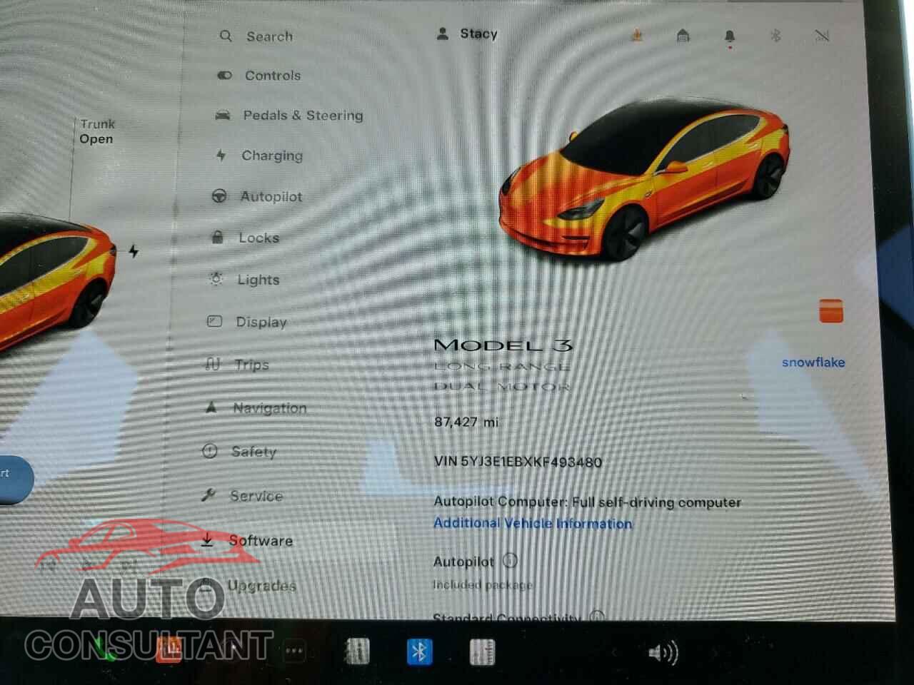 TESLA MODEL 3 2019 - 5YJ3E1EBXKF493480