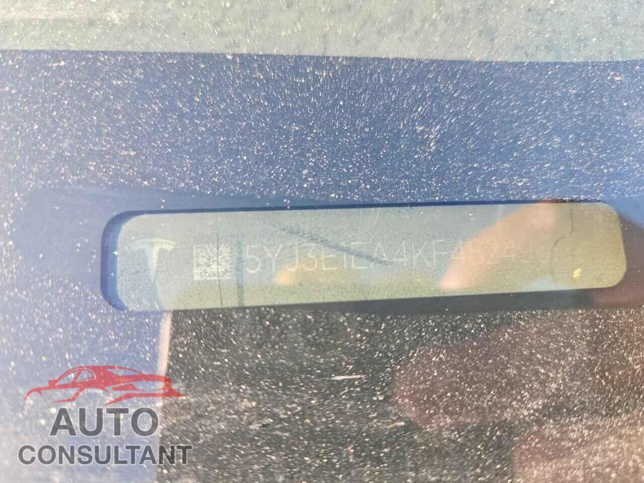 TESLA MODEL 3 2019 - 5YJ3E1EA4KF482496