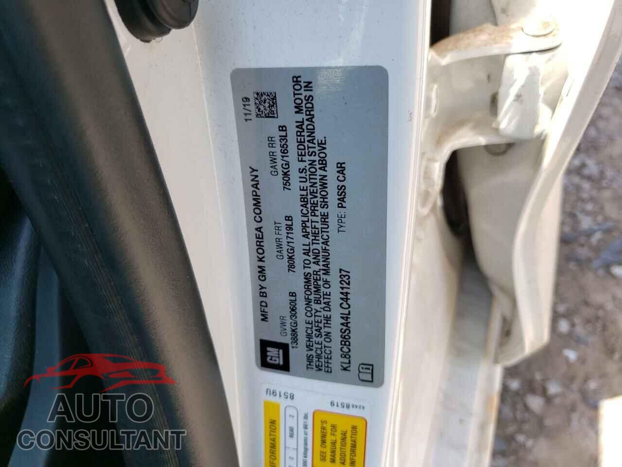 CHEVROLET SPARK 2020 - KL8CB6SA4LC441237