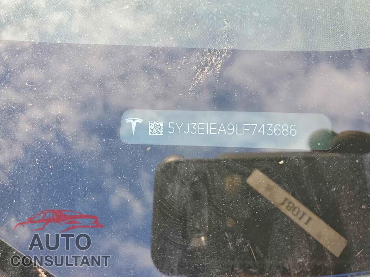 TESLA MODEL 3 2020 - 5YJ3E1EA9LF743686