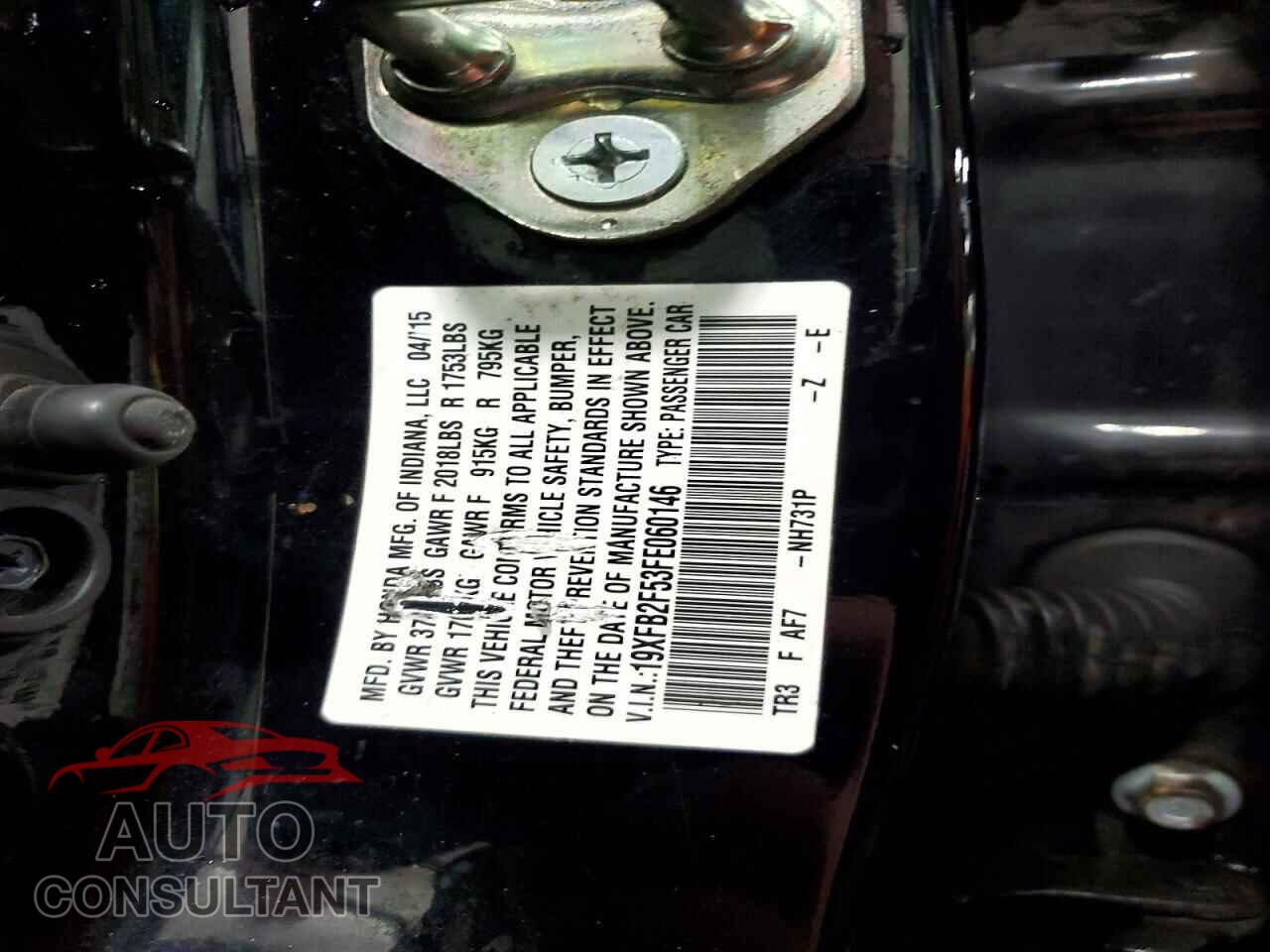 HONDA CIVIC 2015 - 19XFB2F53FE060146