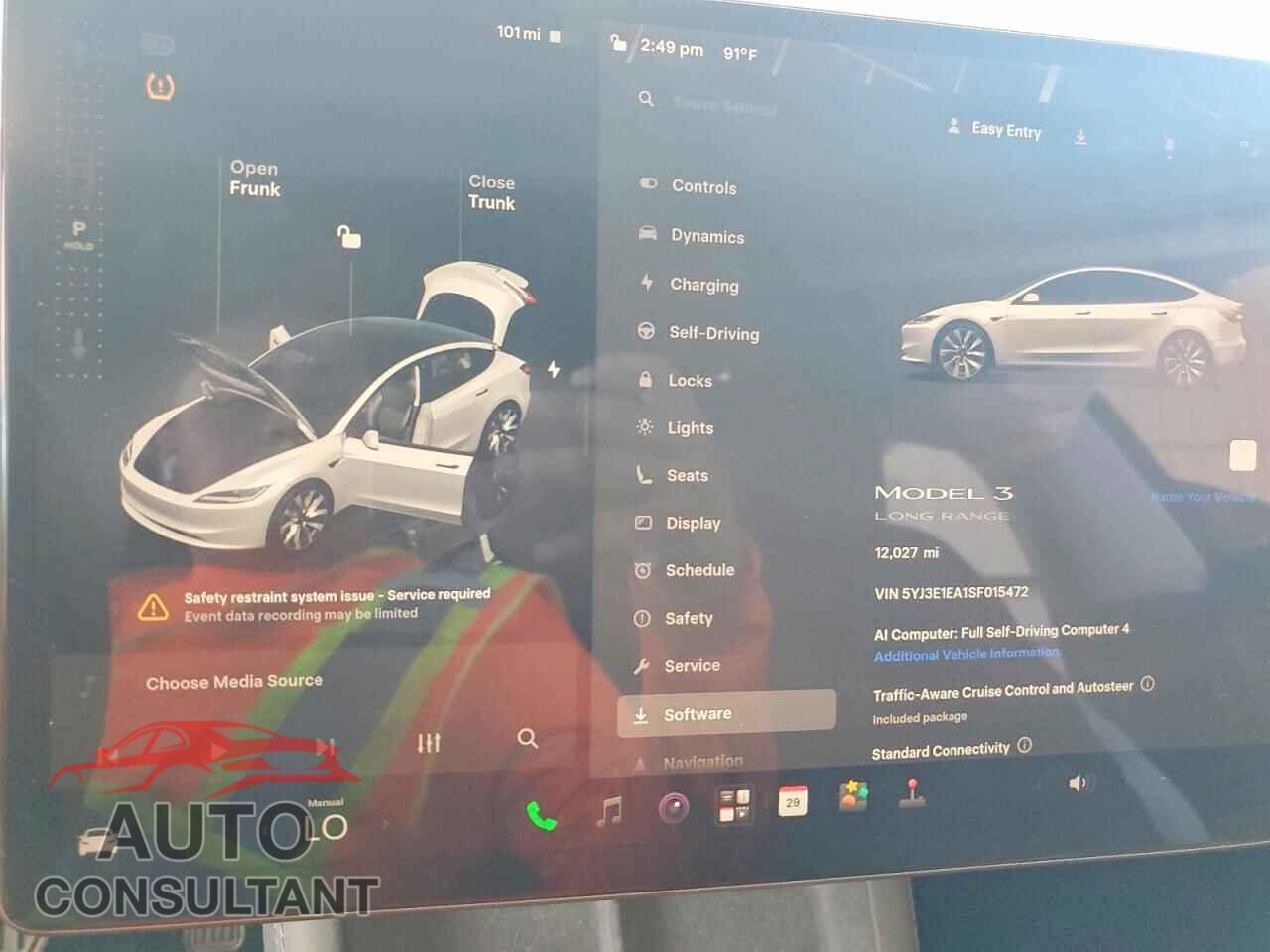 TESLA MODEL 3 2025 - 5YJ3E1EA1SF015472