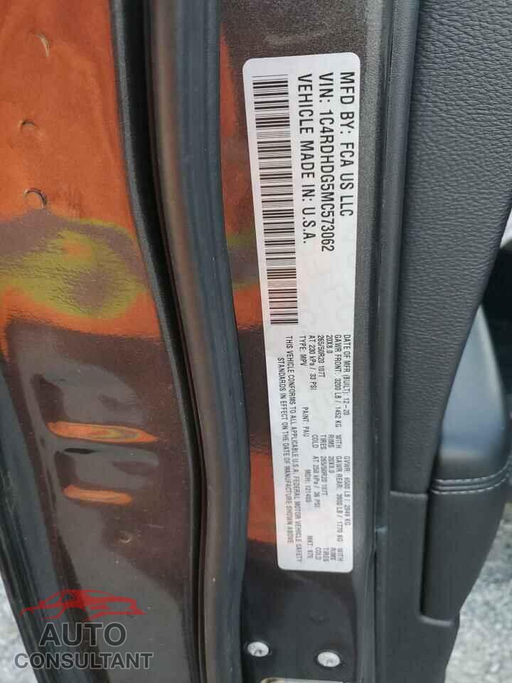 DODGE DURANGO 2021 - 1C4RDHDG5MC573062