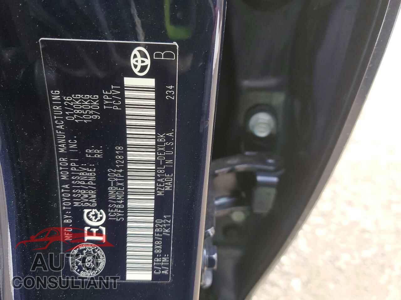 TOYOTA COROLLA 2026 - 5YFB4MDEXTP412818