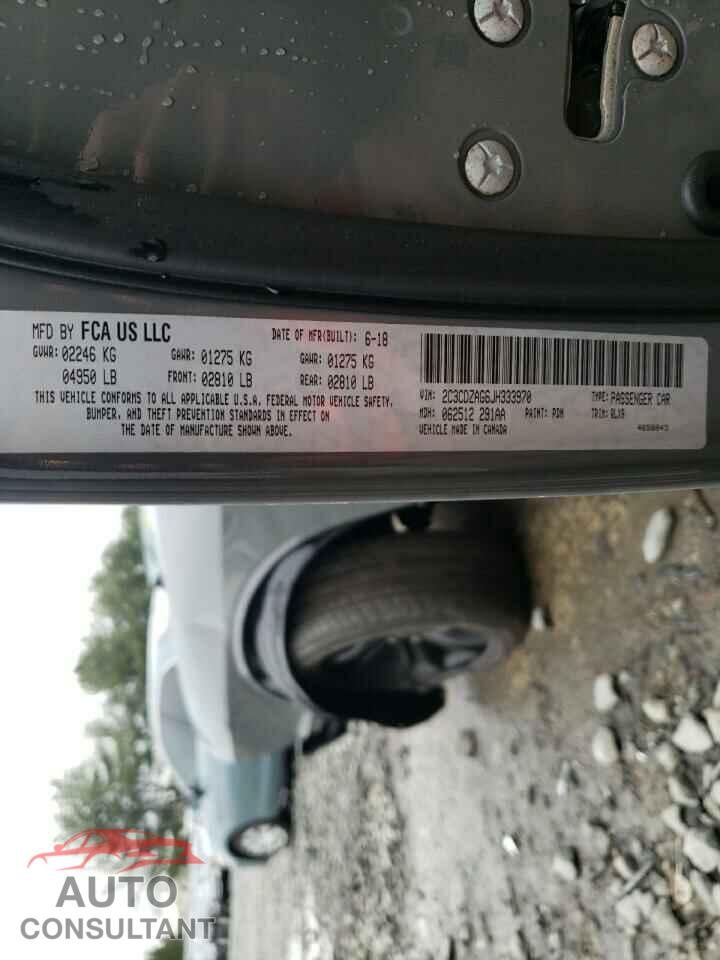 DODGE CHALLENGER 2018 - 2C3CDZAG6JH333970