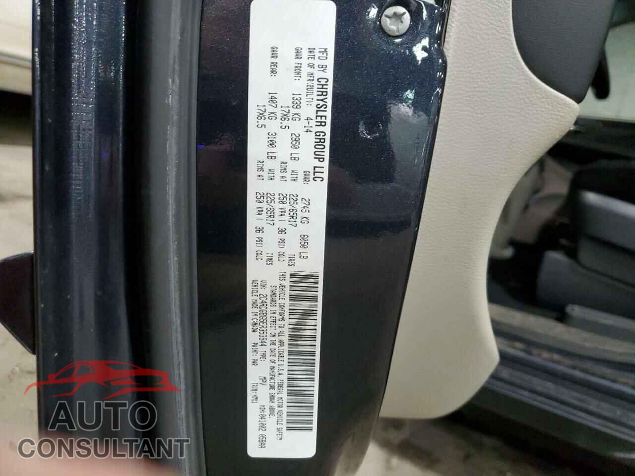 DODGE CARAVAN 2014 - 2C4RDGBG5ER353944