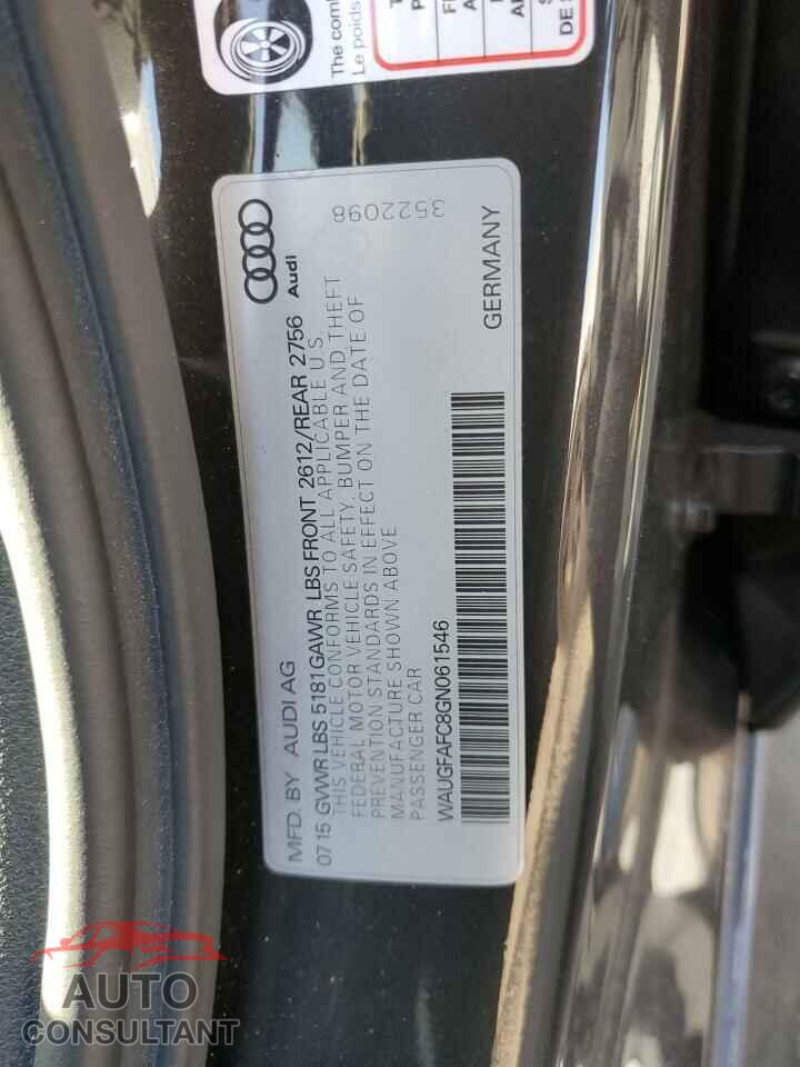 AUDI A6 2016 - WAUGFAFC8GN061546